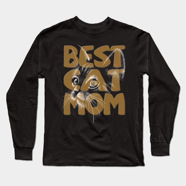 Best Cat Mom Cat Lover Long Sleeve T-Shirt by Hariolf´s Mega Store